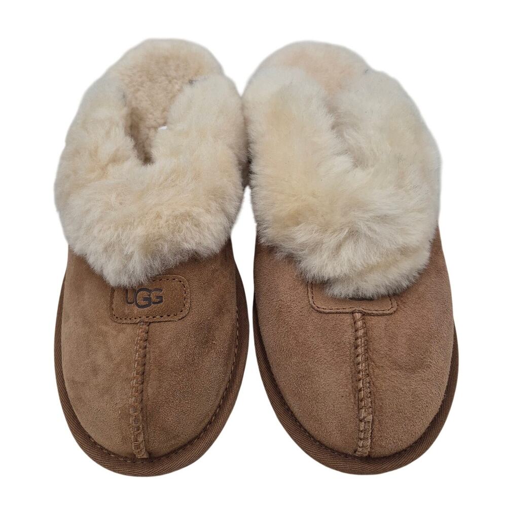 NEW UGG Coquette Slippers Chestnut shearling S/N 5125 Women size 7